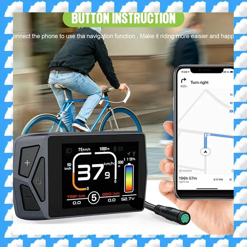 ONGE 8 Languages LCD Bluetooth Display Electric Bike Display For 01 02 HD G510 G330 Electric Bike Motor Kit
ONGE 8 Languages LCD Bluetooth Display Electric Bike Display For 01 02 HD G510 G330 Electric Bike Motor Kit