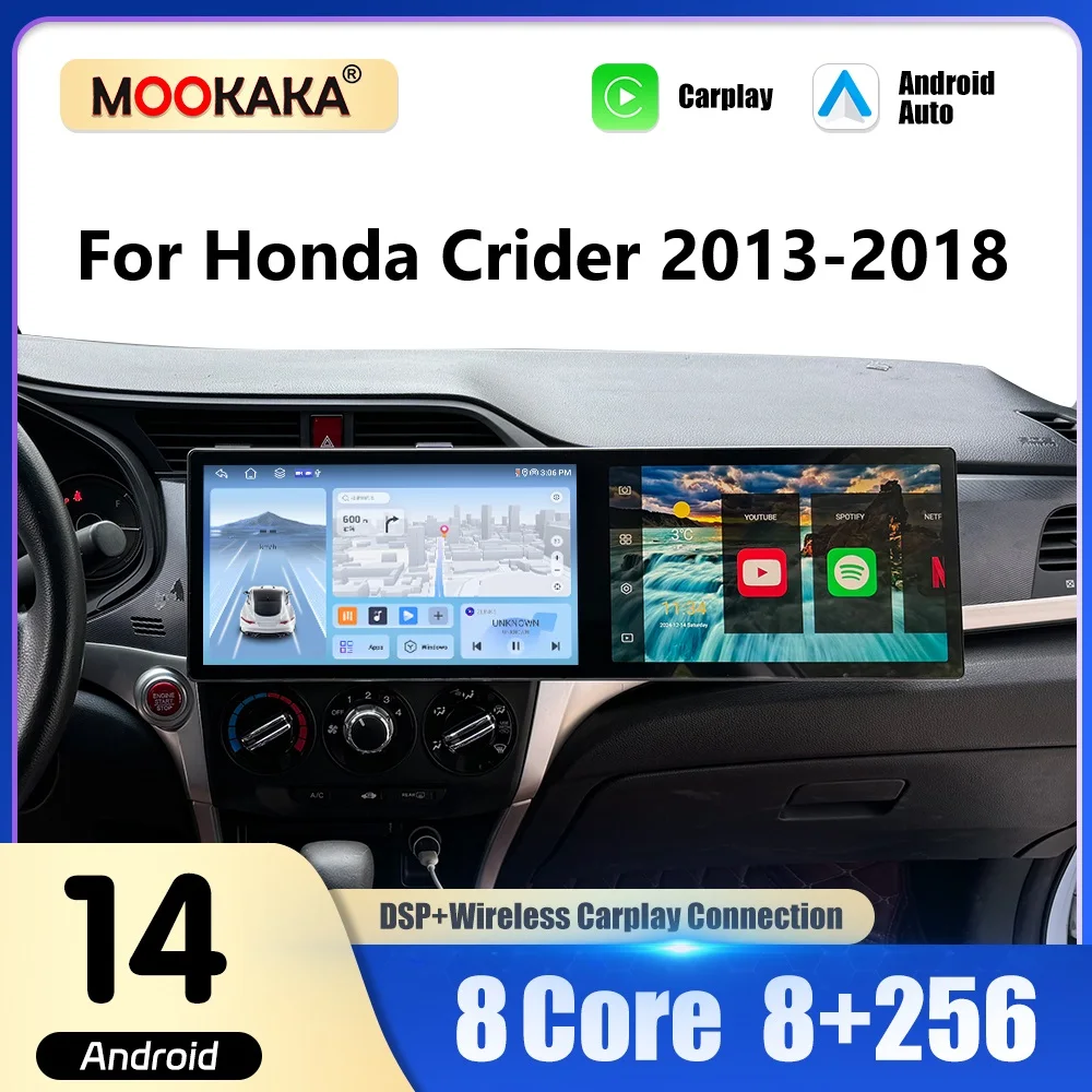11.5'' Dual Screen Car Radio For Honda Crider 2013-2018 Wireless Carplay Android Auto Multimedia Player GPS Navigation Head Unit
11.5'' Dual Screen Car Radio For Honda Crider 2013-2018 Wireless Carplay Android Auto Multimedia Player GPS Navigation Head Unit