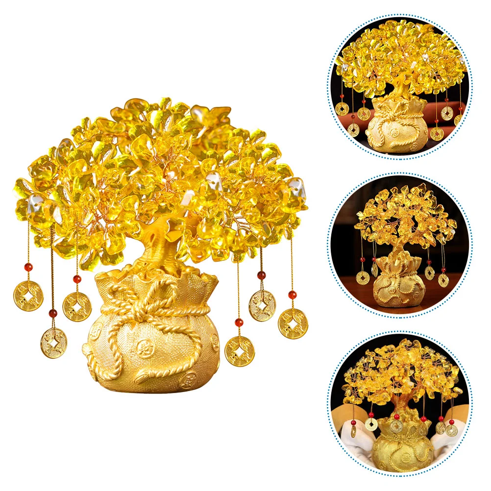 Bonsai Lucky Tree Ornaments Office Decoration Feng Leaves: Crystal Photography Prop
Bonsai Lucky Tree Ornaments Office Decoration Feng Leaves: Crystal Photography Prop