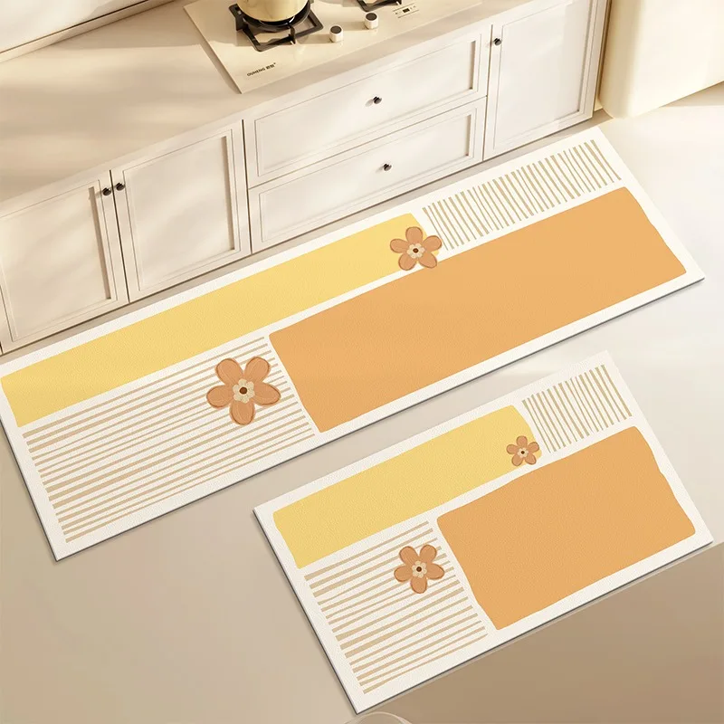 Floral Striped Kitchen Carpet PVC Leather Washable Non-slip Floor Mat Long Strip Runner Rugs Oil-proof Waterproof Mats 주방매트 바닥매트 
Floral Striped Kitchen Carpet PVC Leather Washable Non-slip Floor Mat Long Strip Runner Rugs Oil-proof Waterproof Mats 주방매트 바닥매트