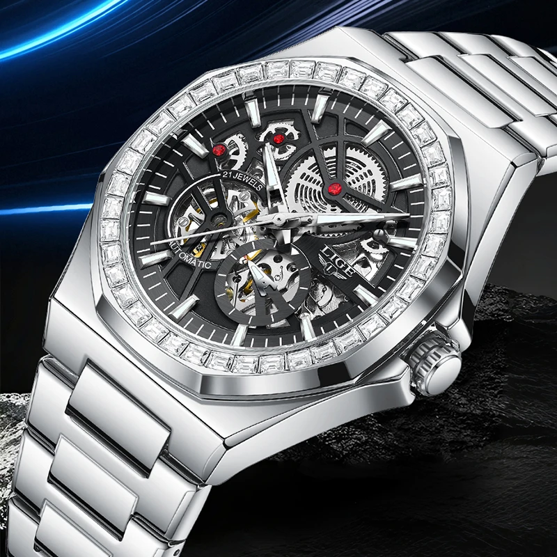 LIGE Original Design Mechanical Watches Male Fashion Luxury Hollow Business Waterproof Luminous Casual Automatic Man Watch Gifts
LIGE Original Design Mechanical Watches Male Fashion Luxury Hollow Business Waterproof Luminous Casual Automatic Man Watch Gifts