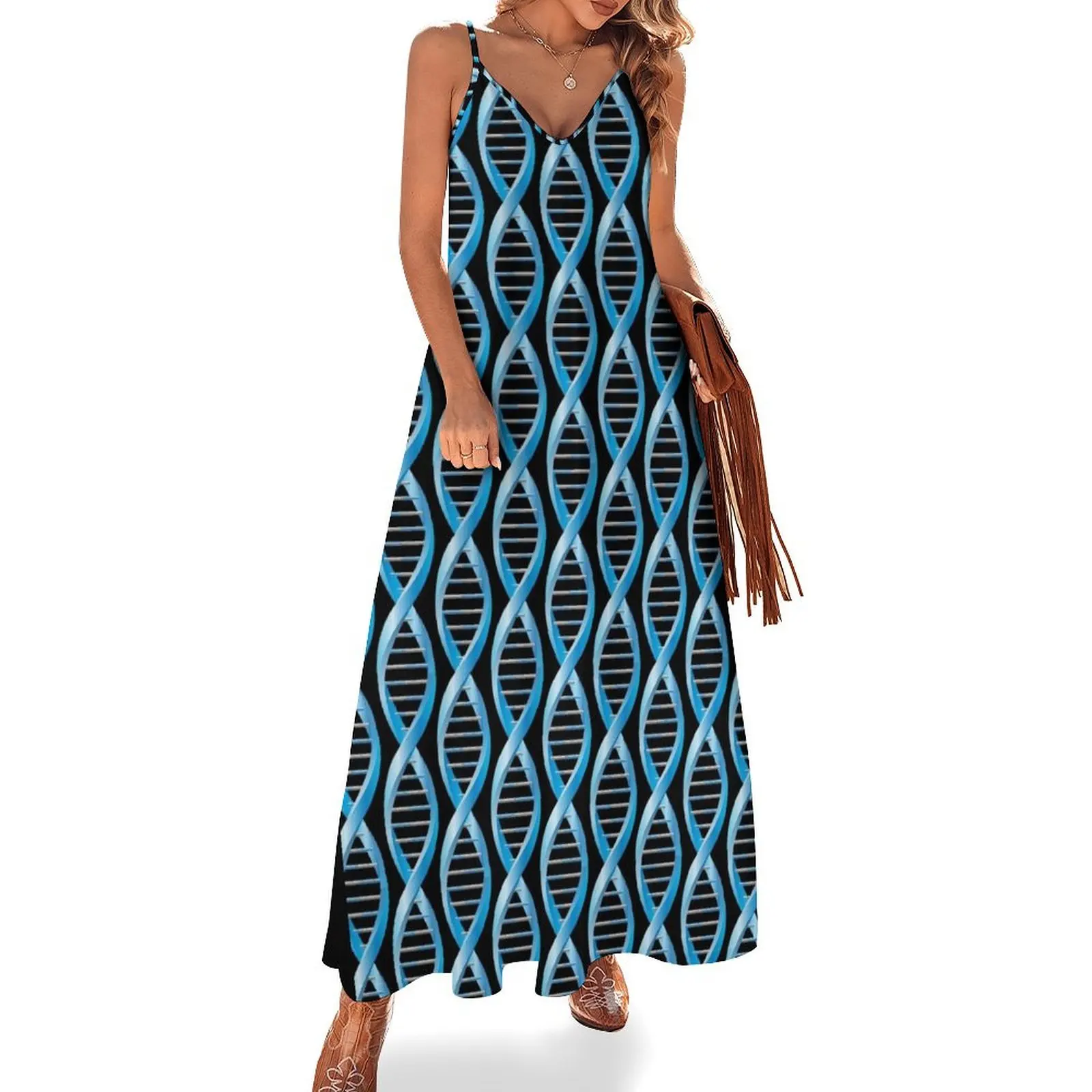 Vertical segment of blue human DNA helix Sleeveless Dress prom dresses 2024 Long dress woman Woman clothes
Vertical segment of blue human DNA helix Sleeveless Dress prom dresses 2024 Long dress woman Woman clothes