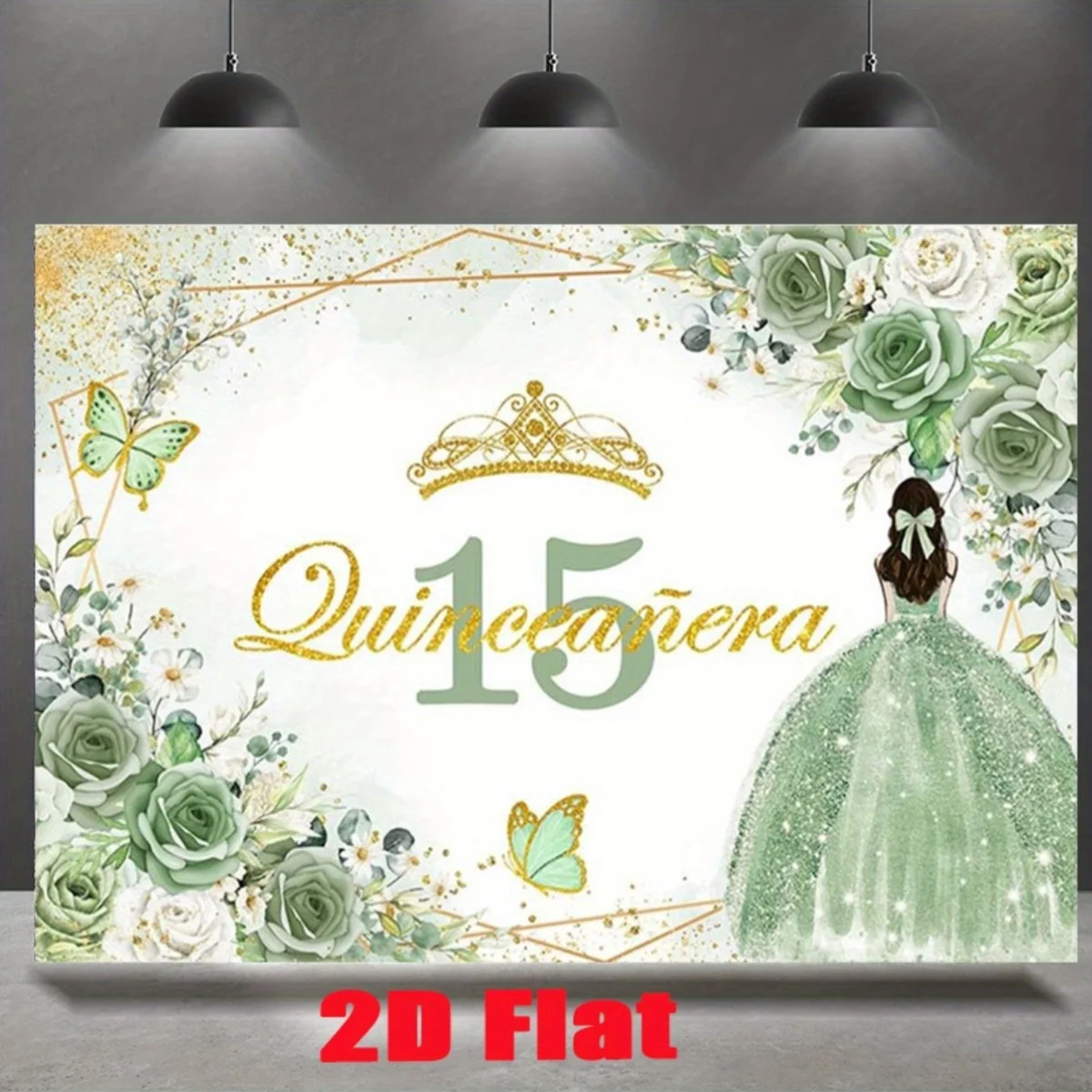 2D Plane - 2D Plane - 15th Birthday Background Image, size of 1 piece, the picture features a green floral pattern
2D Plane - 2D Plane - 15th Birthday Background Image, size of 1 piece, the picture features a green floral pattern