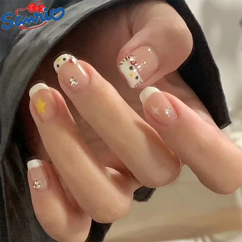 Sanrio Hello Kitty Wear Nails Sweet Girl Diy Nail Material Removable Convenient Cute Series Nail Patch Girls Fashion Toys Gifts
Sanrio Hello Kitty Wear Nails Sweet Girl Diy Nail Material Removable Convenient Cute Series Nail Patch Girls Fashion Toys Gifts