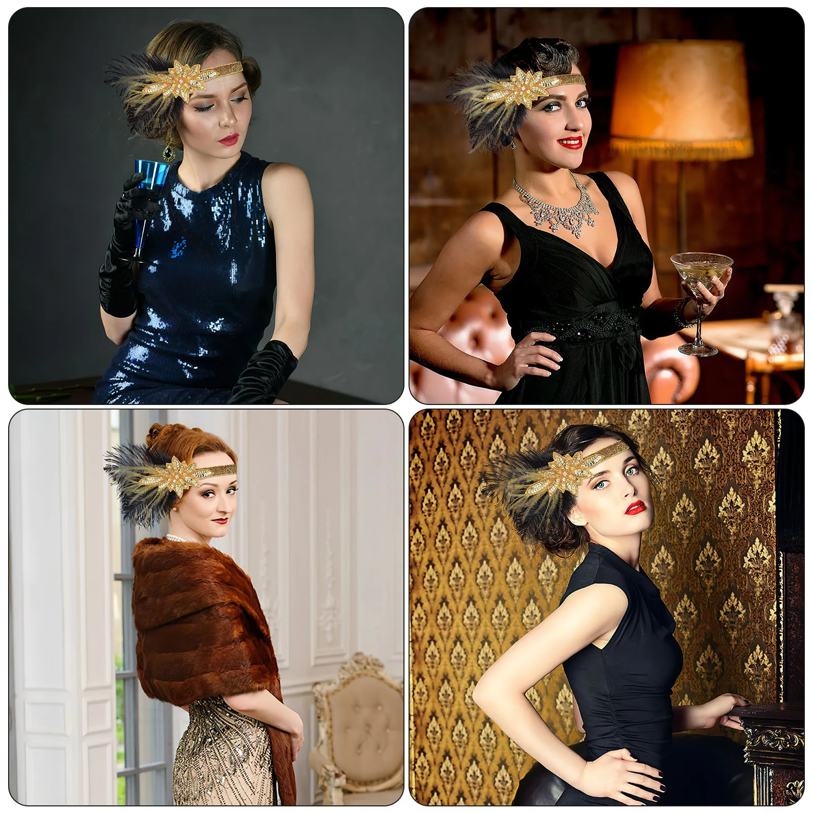 Повязка на голову с блестками, винтажный аксессуар для волос 1920-х годов, женский шлейф со стразами, эластичная посадка, прочный блестящий головной убор для
Повязка на голову с блестками, винтажный аксессуар для волос 1920-х годов, женский шлейф со стразами, эластичная посадка, прочный блестящий головной убор для