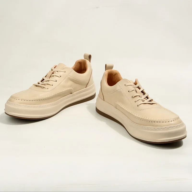 Old white Highquality Retro Cowhide Men's Shoes Casual Sports Shoes Outdoor Running Genuine Leather Sneakers Hiking
Old white Highquality Retro Cowhide Men's Shoes Casual Sports Shoes Outdoor Running Genuine Leather Sneakers Hiking