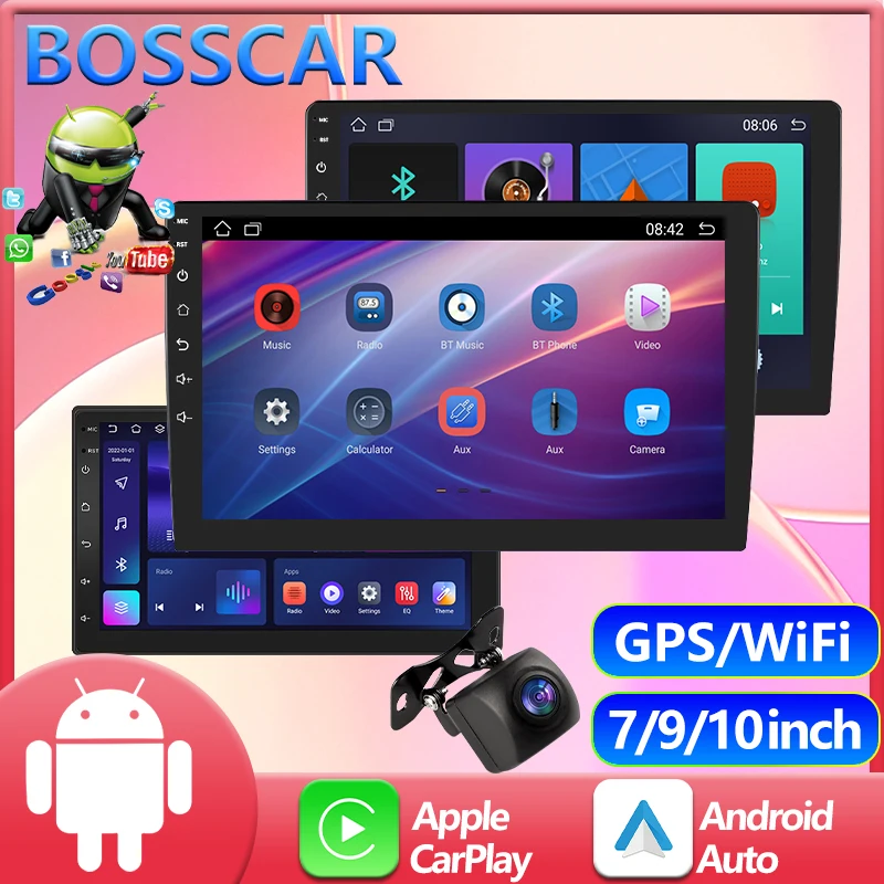 BOSSCAR 7/9/10Inch Car Radio 2Din Android Carplay Universal Touchscreen Wireless GPS Multimedia Video Player Autoradio MP5 MP4
BOSSCAR 7/9/10Inch Car Radio 2Din Android Carplay Universal Touchscreen Wireless GPS Multimedia Video Player Autoradio MP5 MP4