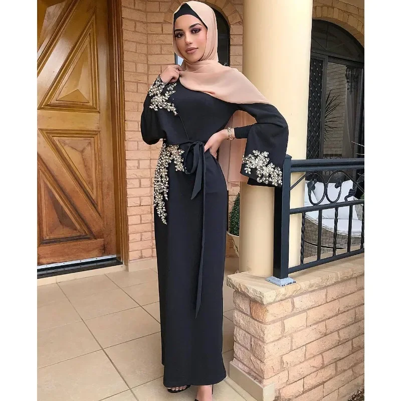 Kebaya Robe Musulmane Femme Ramadan Eid Beading Luxury Abaya Dubai Islam Muslim Kaftan Modest Dress Prayer Clothes For Women
Kebaya Robe Musulmane Femme Ramadan Eid Beading Luxury Abaya Dubai Islam Muslim Kaftan Modest Dress Prayer Clothes For Women