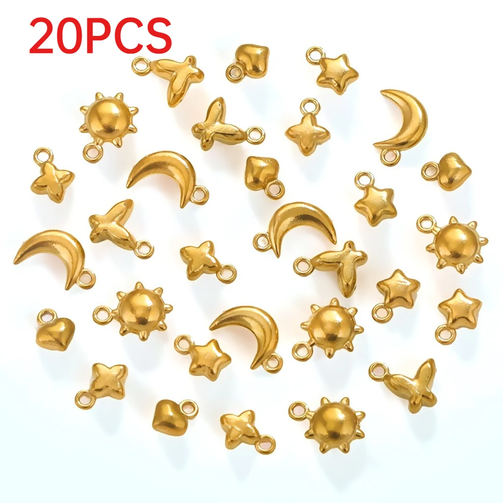 20Pcs Cute Mini Sun Moon Charms Stainless Steel Pendants For DIY Necklace Jewelry Making
20Pcs Cute Mini Sun Moon Charms Stainless Steel Pendants For DIY Necklace Jewelry Making