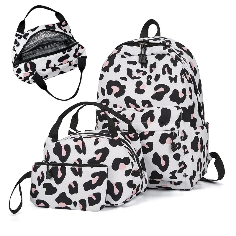 3pcs Cow Print Large Capacity Backpack Korean Style Simple Solid Color Student Bag for Girls Travel Use
3pcs Cow Print Large Capacity Backpack Korean Style Simple Solid Color Student Bag for Girls Travel Use