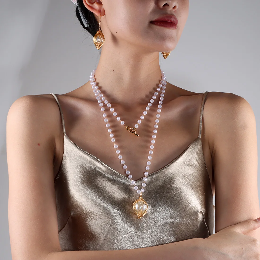 DIY accessories French retro atmospheric pearl necklace, long stacked temperament versatile jewelry NK25800
DIY accessories French retro atmospheric pearl necklace, long stacked temperament versatile jewelry NK25800