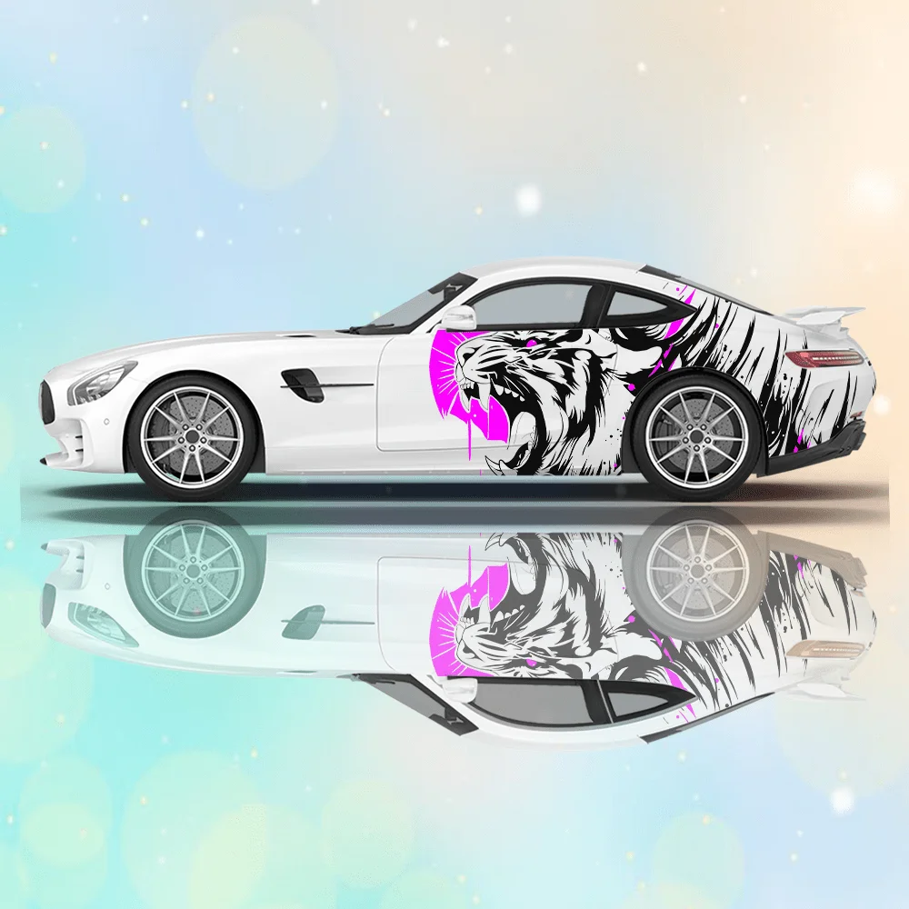 Line Tiger Head with Wide Mouth Car Side Wraps, Self-Adhesive PVC Waterproof & Scratch-Resistant Stickers, Car Accessory Gift
Line Tiger Head with Wide Mouth Car Side Wraps, Self-Adhesive PVC Waterproof & Scratch-Resistant Stickers, Car Accessory Gift