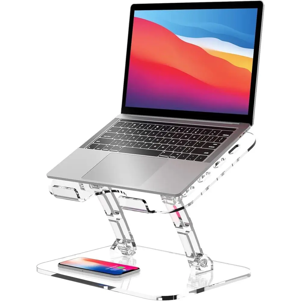 Adjustable Ergonomic Laptop Riser, Portable Foldable Computer Stand, Compatible with 10-15.6 Notebook, Clear
Adjustable Ergonomic Laptop Riser, Portable Foldable Computer Stand, Compatible with 10-15.6 Notebook, Clear