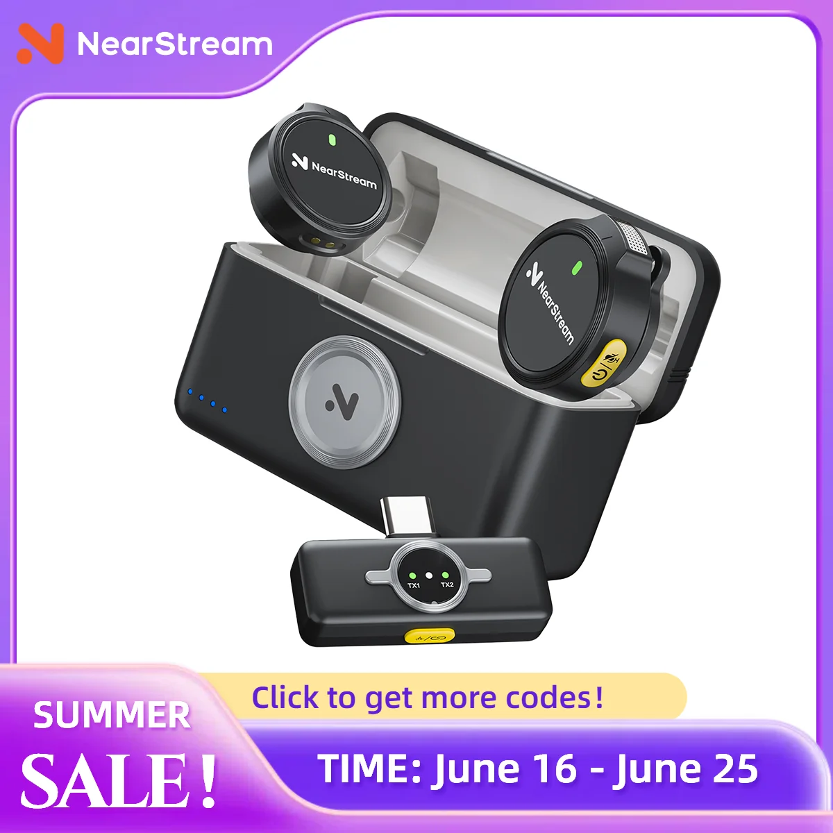 NearStream Type-C Light Lavalier Wireless Microphone Plug-and-Play Mute Control Smart Noise Reduction for iPhone PC Android
NearStream Type-C Light Lavalier Wireless Microphone Plug-and-Play Mute Control Smart Noise Reduction for iPhone PC Android