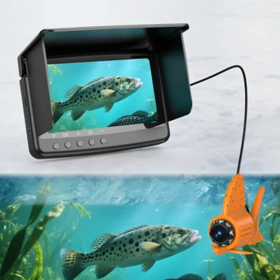 Подводная камера для рыбалки с 5-дюймовым экраном, записью 720P DVR, 32 ГБ памяти, 8 ИК-подсветками, аккумулятором 10000 мАч, кабелем 66 футов, портативная
Подводная камера для рыбалки с 5-дюймовым экраном, записью 720P DVR, 32 ГБ памяти, 8 ИК-подсветками, аккумулятором 10000 мАч, кабелем 66 футов, портативная