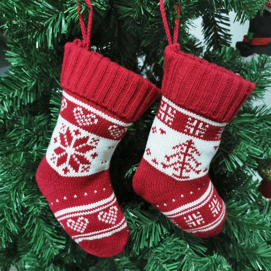 Christmas Stockings Gift Bag Snowflake Elk Knitted Socks Xmas Gifts Christmas Decorations for Home Pocket Hanging New Year 2022
Christmas Stockings Gift Bag Snowflake Elk Knitted Socks Xmas Gifts Christmas Decorations for Home Pocket Hanging New Year 2022