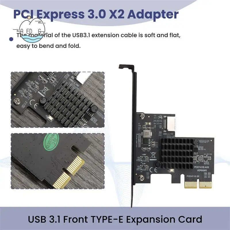 AED6-PCI-E 2X к USB3.1 A-Key Gen2 Передняя плата расширения типа E, 10 Гбит/с Тип E Внутренний 20-контактный разъем на передней панели Riser Card
AED6-PCI-E 2X к USB3.1 A-Key Gen2 Передняя плата расширения типа E, 10 Гбит/с Тип E Внутренний 20-контактный разъем на передней панели Riser Card