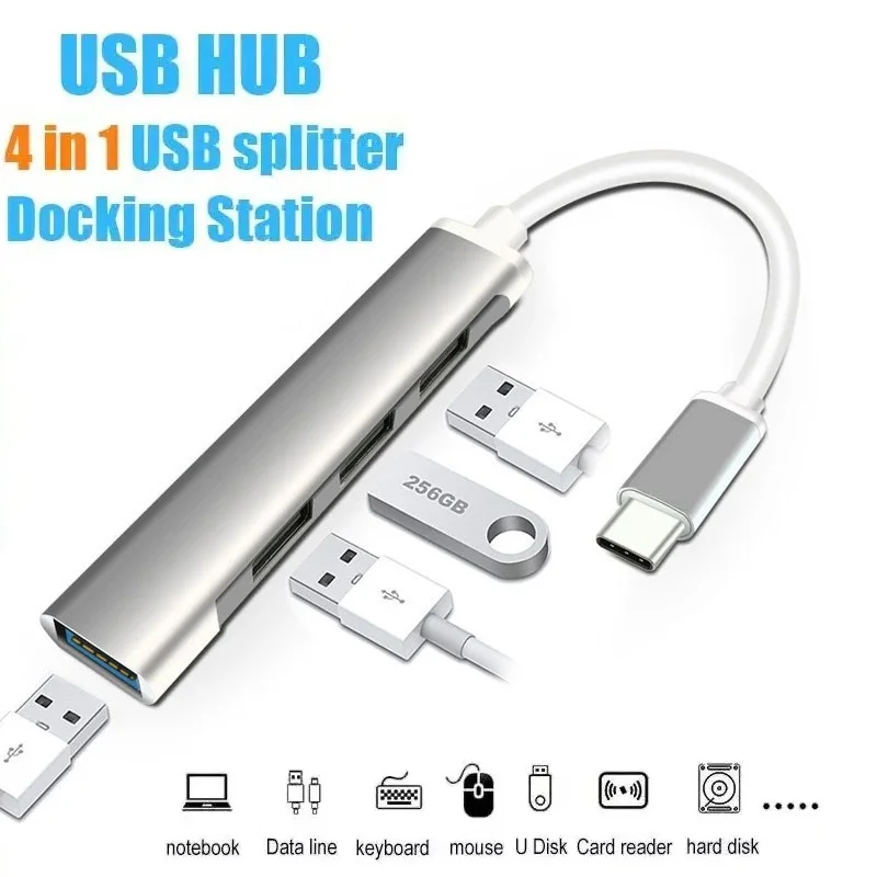 4 In 1 High Speed Data Transmission Splitter For Phone Laptop Desktop Computer Type C Multi USB Splitter Office Data Accessories
4 In 1 High Speed Data Transmission Splitter For Phone Laptop Desktop Computer Type C Multi USB Splitter Office Data Accessories