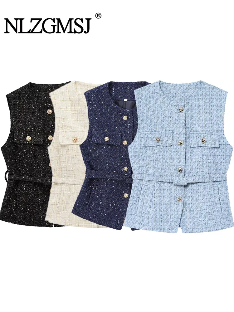 2024 Autumn Women Vest Top Fashion With Belt Slim Fit Sleeveless Jacket Top For Women Texture Vest Top New
2024 Autumn Women Vest Top Fashion With Belt Slim Fit Sleeveless Jacket Top For Women Texture Vest Top New