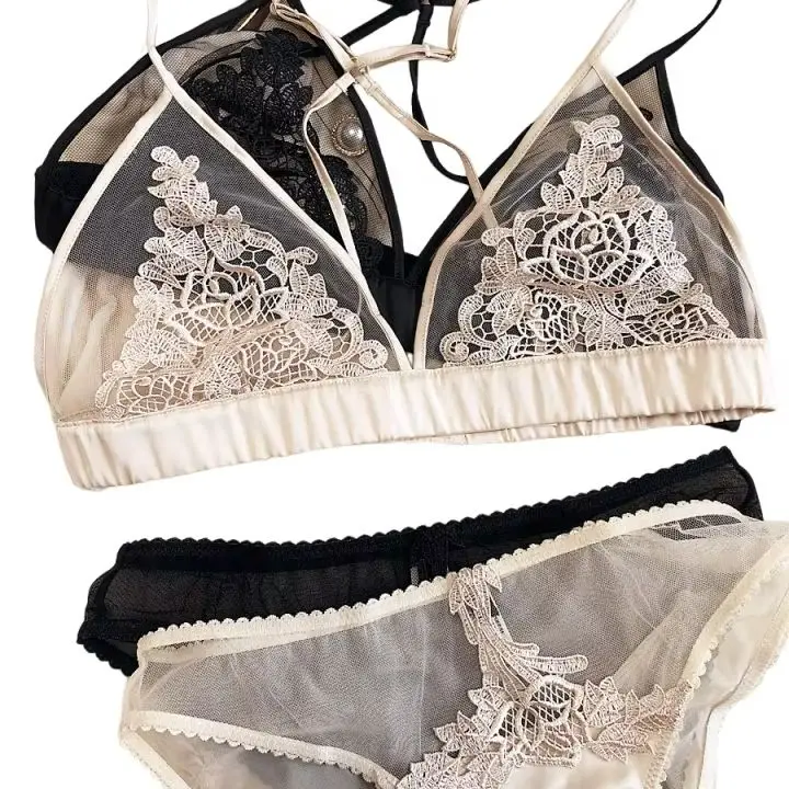 KUCLUT Embroidered lace ultra-thin non-steel ring triangle cup beauty back bra set hollow mesh underwear bras show small
KUCLUT Embroidered lace ultra-thin non-steel ring triangle cup beauty back bra set hollow mesh underwear bras show small