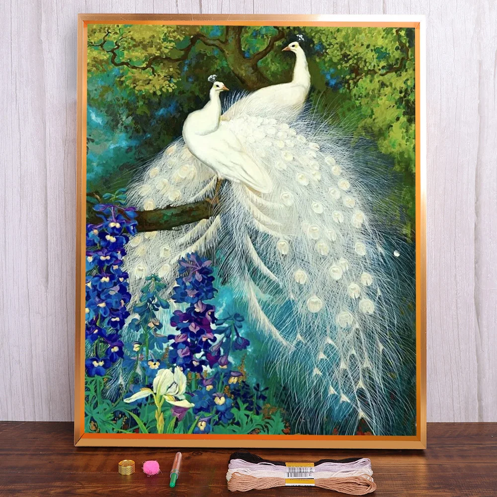 Bird White Peacock Cross-Stitch DIY Embroidery Complete Kit Handmade Knitting Hobby Painting For Adults Counted Different
Bird White Peacock Cross-Stitch DIY Embroidery Complete Kit Handmade Knitting Hobby Painting For Adults Counted Different