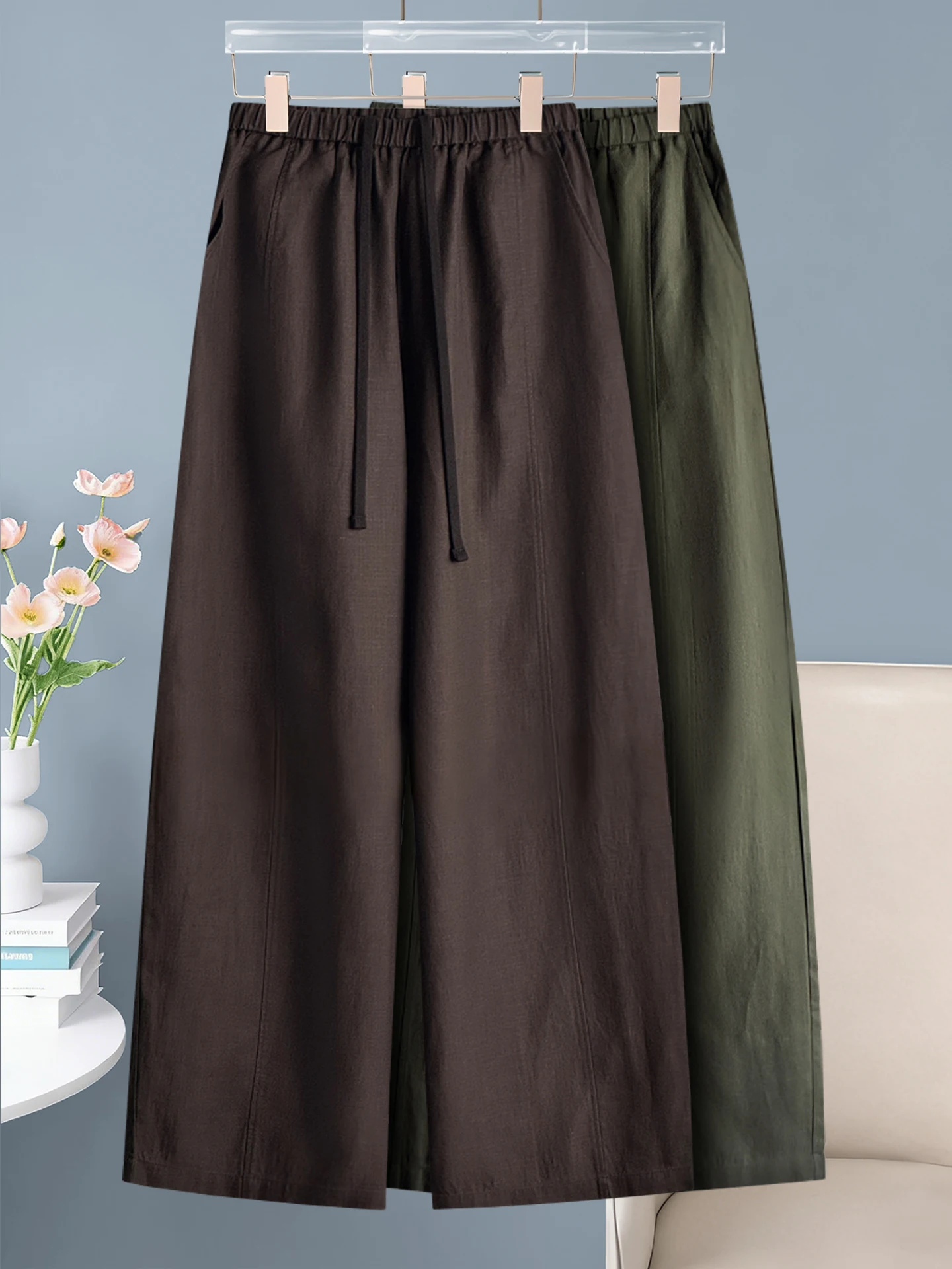 High Waist Straight Leg Linen Pants Women's Summer Thin New Fashion Popular Loose Drape Casual Linen Pants
High Waist Straight Leg Linen Pants Women's Summer Thin New Fashion Popular Loose Drape Casual Linen Pants