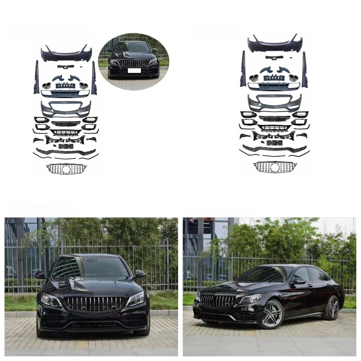 Conversion Kit For C-Class 2019 W205 C63 Body Kit Automotive Parts Facelift Body Kit
Conversion Kit For C-Class 2019 W205 C63 Body Kit Automotive Parts Facelift Body Kit