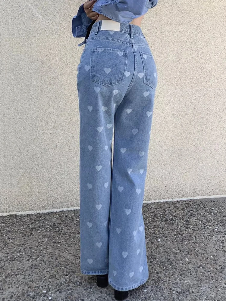 Jeans Spring Summer Long Pant Women Love Print Fashion High Waist Ladies Trousers Korean Style Loose Pleated Woman Pants
Jeans Spring Summer Long Pant Women Love Print Fashion High Waist Ladies Trousers Korean Style Loose Pleated Woman Pants