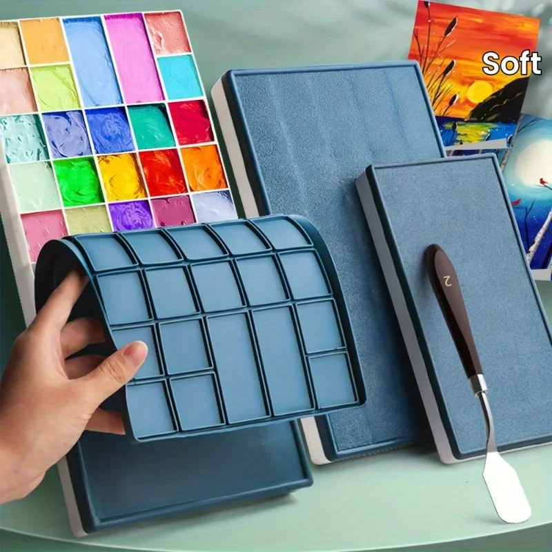 Watercolor Pigment Box - 12/24/36/48 Grids, Soft Rubber Cover, Odorless, Easy to Wash, Portable and Compact Design for Artists
Watercolor Pigment Box - 12/24/36/48 Grids, Soft Rubber Cover, Odorless, Easy to Wash, Portable and Compact Design for Artists