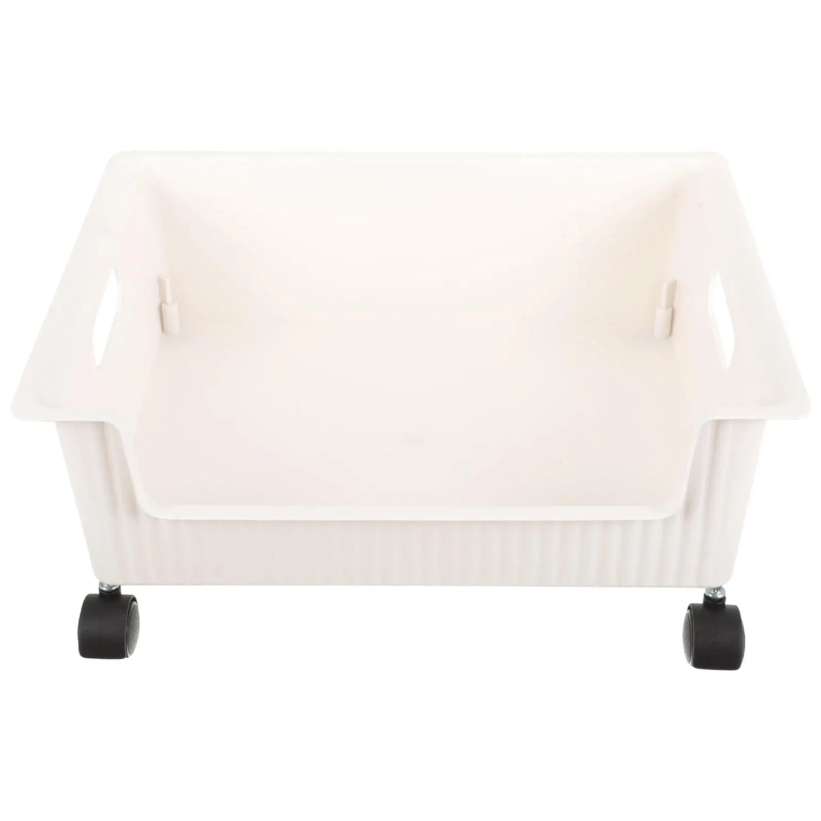 Plastic Bookshelf on Wheels Large Capacity Storage Box for Books Backpacks Toys Stationery Dormitory PP Material Ivory White
Plastic Bookshelf on Wheels Large Capacity Storage Box for Books Backpacks Toys Stationery Dormitory PP Material Ivory White