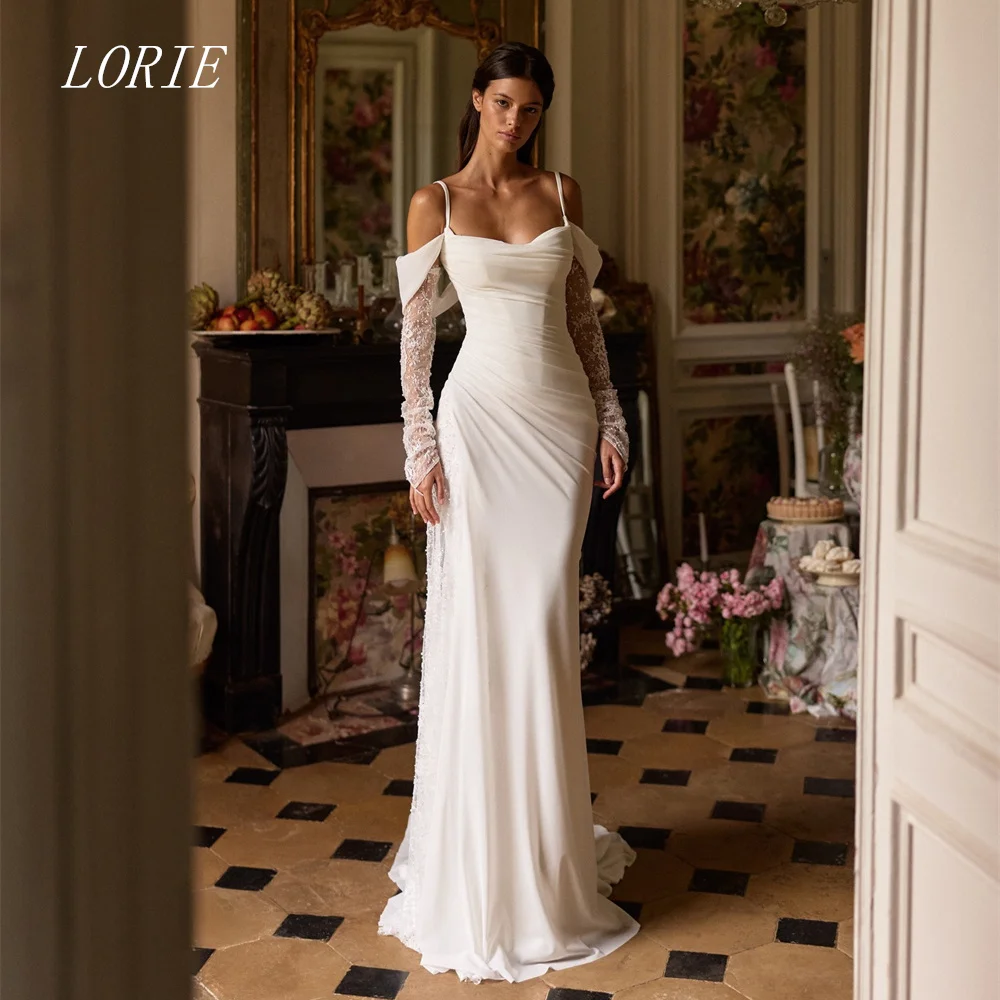 LORIE Luxury Mermaid Wedding Dress Elegant Sweetheart Bridal Dresses Relax Spaghetti Strap Wedding Gown Customized 2026
LORIE Luxury Mermaid Wedding Dress Elegant Sweetheart Bridal Dresses Relax Spaghetti Strap Wedding Gown Customized 2026