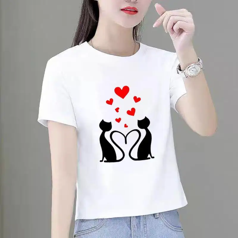 Новая женская футболка с коротким рукавом из модала с мультяшным принтом, летняя, в стиле Ins, из мягкой полиэстеровой ткани
Новая женская футболка с коротким рукавом из модала с мультяшным принтом, летняя, в стиле Ins, из мягкой полиэстеровой ткани