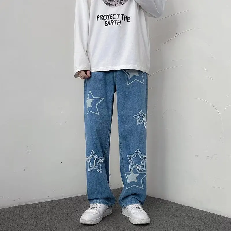 2023 Y2K Streetwear Star Embroidery Baggy Jeans Pants Men Clothing Vintage Blue Straight Kpop Women Denim Trousers Ropa Hombre
2023 Y2K Streetwear Star Embroidery Baggy Jeans Pants Men Clothing Vintage Blue Straight Kpop Women Denim Trousers Ropa Hombre