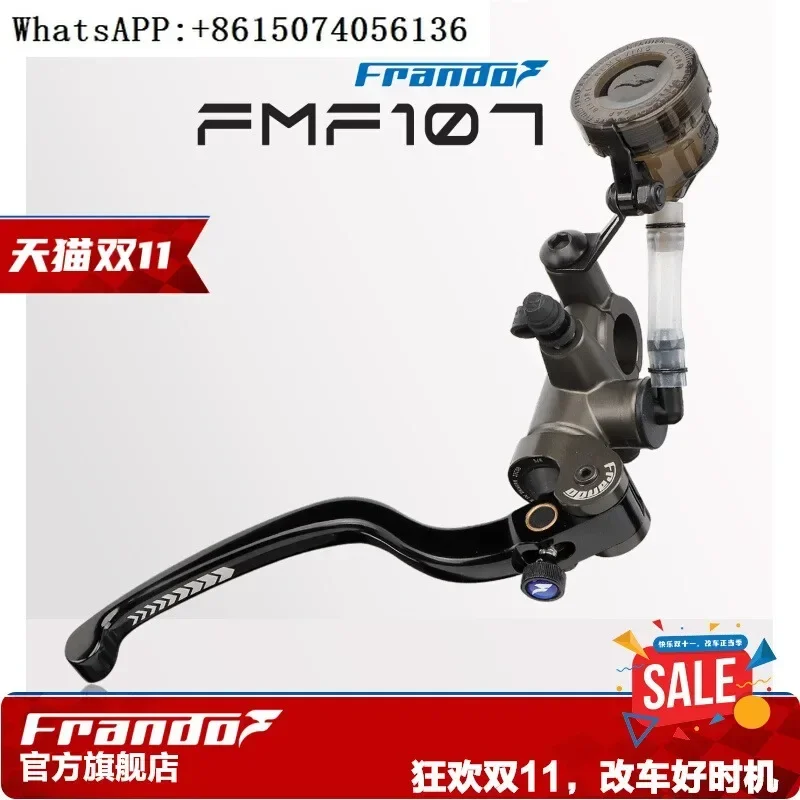 Frando Cheliwu official FMF-107 motorcycle electric vehicle refitted with upper pump and direct push master cylinder.
Frando Cheliwu official FMF-107 motorcycle electric vehicle refitted with upper pump and direct push master cylinder.