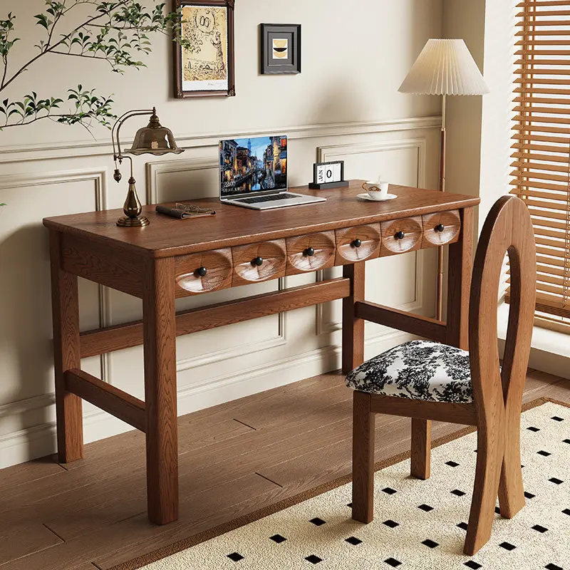 All Solid Wood Mini Home Office Desk 55cm Study Table Large Storage Drawers Retro Style Writing Desk Integrated Wall Makeup
All Solid Wood Mini Home Office Desk 55cm Study Table Large Storage Drawers Retro Style Writing Desk Integrated Wall Makeup