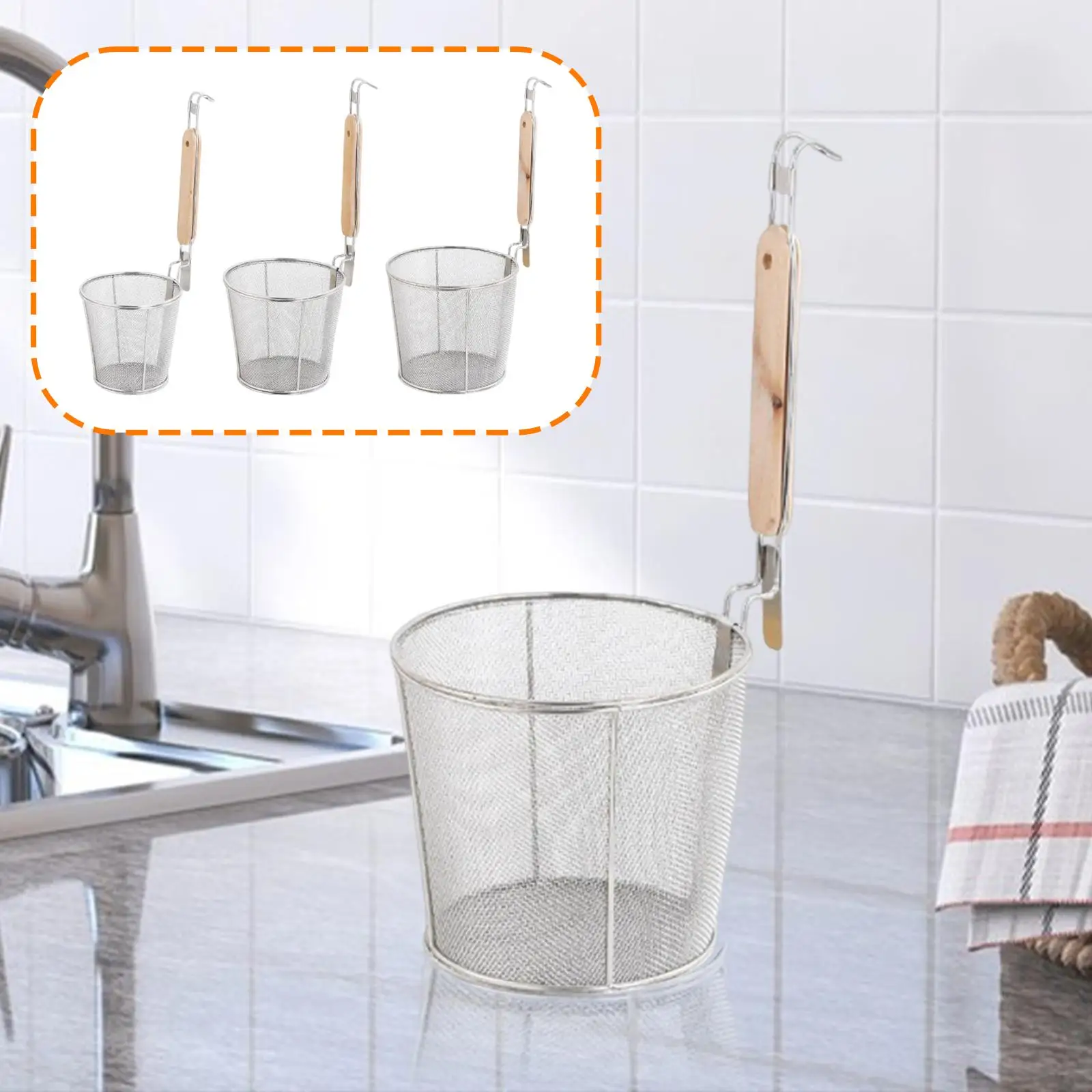 Pasta Strainer Food Dumpling Skimmer Sifter Mesh Pasta Basket Hot Pot Colander for Straining Draining Frying Chips Kitchen
Pasta Strainer Food Dumpling Skimmer Sifter Mesh Pasta Basket Hot Pot Colander for Straining Draining Frying Chips Kitchen