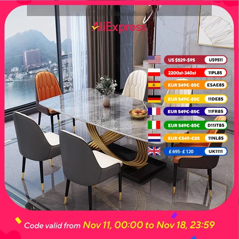 Restaurant Nordic Dining Tables Reading Steel Luxury Salon Dining Tables Living Room Kitchen Mesa De Comedor Luxury Furniture
Restaurant Nordic Dining Tables Reading Steel Luxury Salon Dining Tables Living Room Kitchen Mesa De Comedor Luxury Furniture