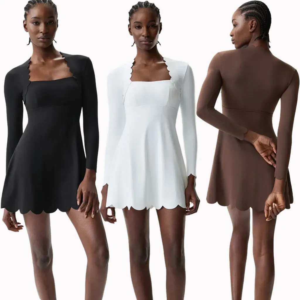 Small Wave Yoga Wear One-piece Skirt Women Plus Size Solid Color Anti-exposure Outdoor Running Sports Fitness Tennis Dress
Small Wave Yoga Wear One-piece Skirt Women Plus Size Solid Color Anti-exposure Outdoor Running Sports Fitness Tennis Dress