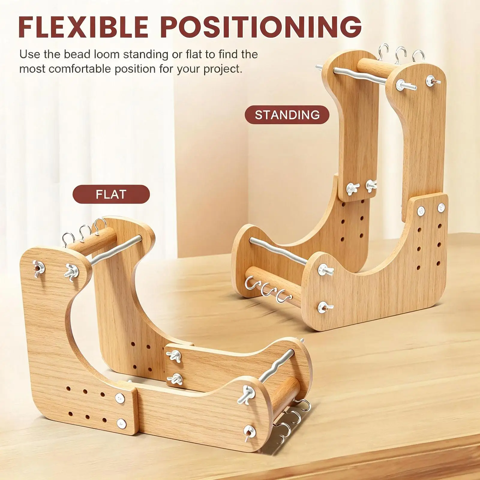 Adjustable Standing Bead Loom Creative Funny Beginners Hobby Desktop Bracelet Maker Wooden Bead Weaving Loom for Jewelry Making
Adjustable Standing Bead Loom Creative Funny Beginners Hobby Desktop Bracelet Maker Wooden Bead Weaving Loom for Jewelry Making