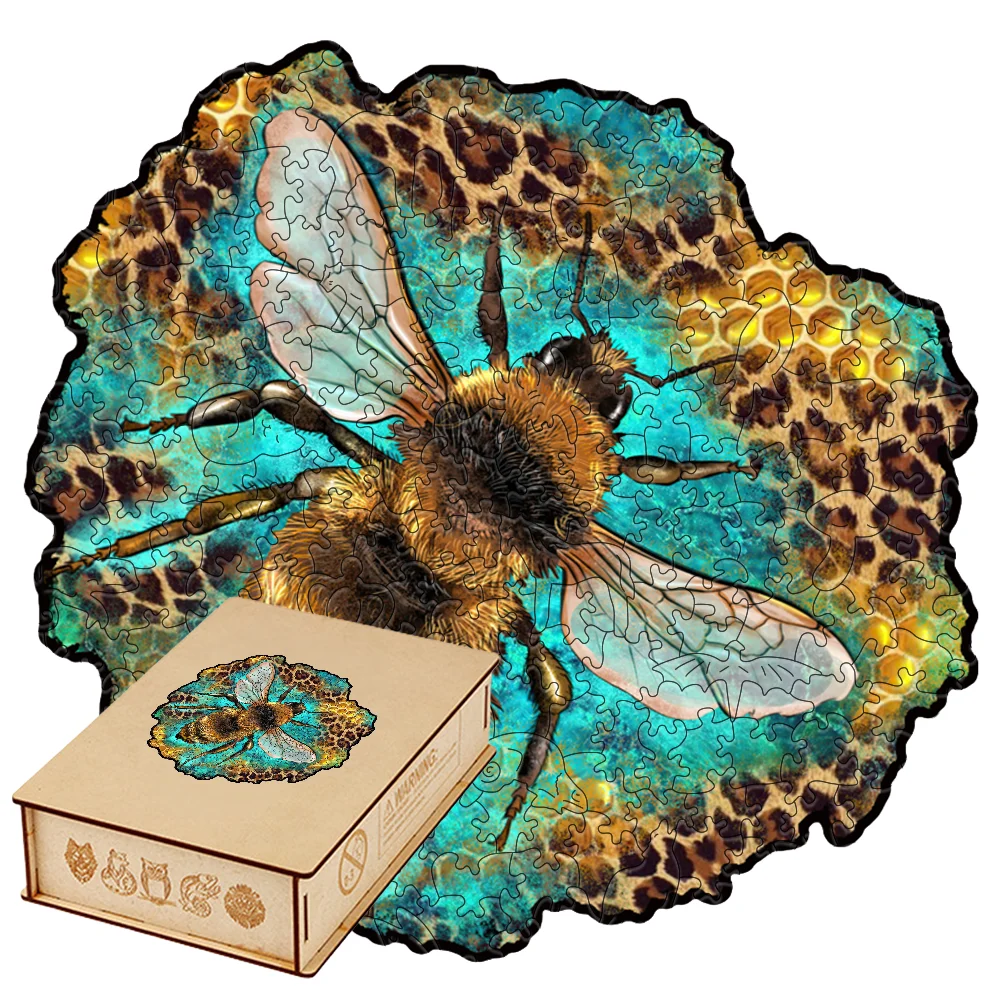 Unique Honey Bee 3D Wooden Puzzles for Adults Leopard Shaped Wood Jigsaw Puzzle Brain Teasers Hobby Craft Gift Decor
Unique Honey Bee 3D Wooden Puzzles for Adults Leopard Shaped Wood Jigsaw Puzzle Brain Teasers Hobby Craft Gift Decor