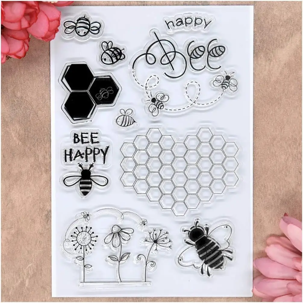Honeycomb Bee Happy Clear Stamp Set For Card Making Bees Honey Flowers Hearts Rubber Stamps For Scrapbooking Paper Crafting Gift
Honeycomb Bee Happy Clear Stamp Set For Card Making Bees Honey Flowers Hearts Rubber Stamps For Scrapbooking Paper Crafting Gift