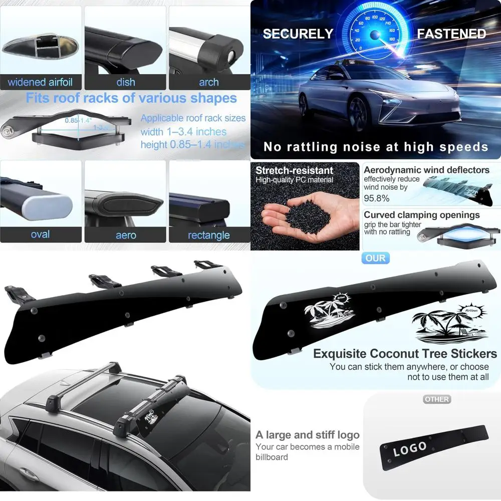 Ветроотражатель багажника на крыше, длина 41, уменьшает шум на 95%, подходит для стандартных баров, надежный с 4 зажимами.
Ветроотражатель багажника на крыше, длина 41, уменьшает шум на 95%, подходит для стандартных баров, надежный с 4 зажимами.