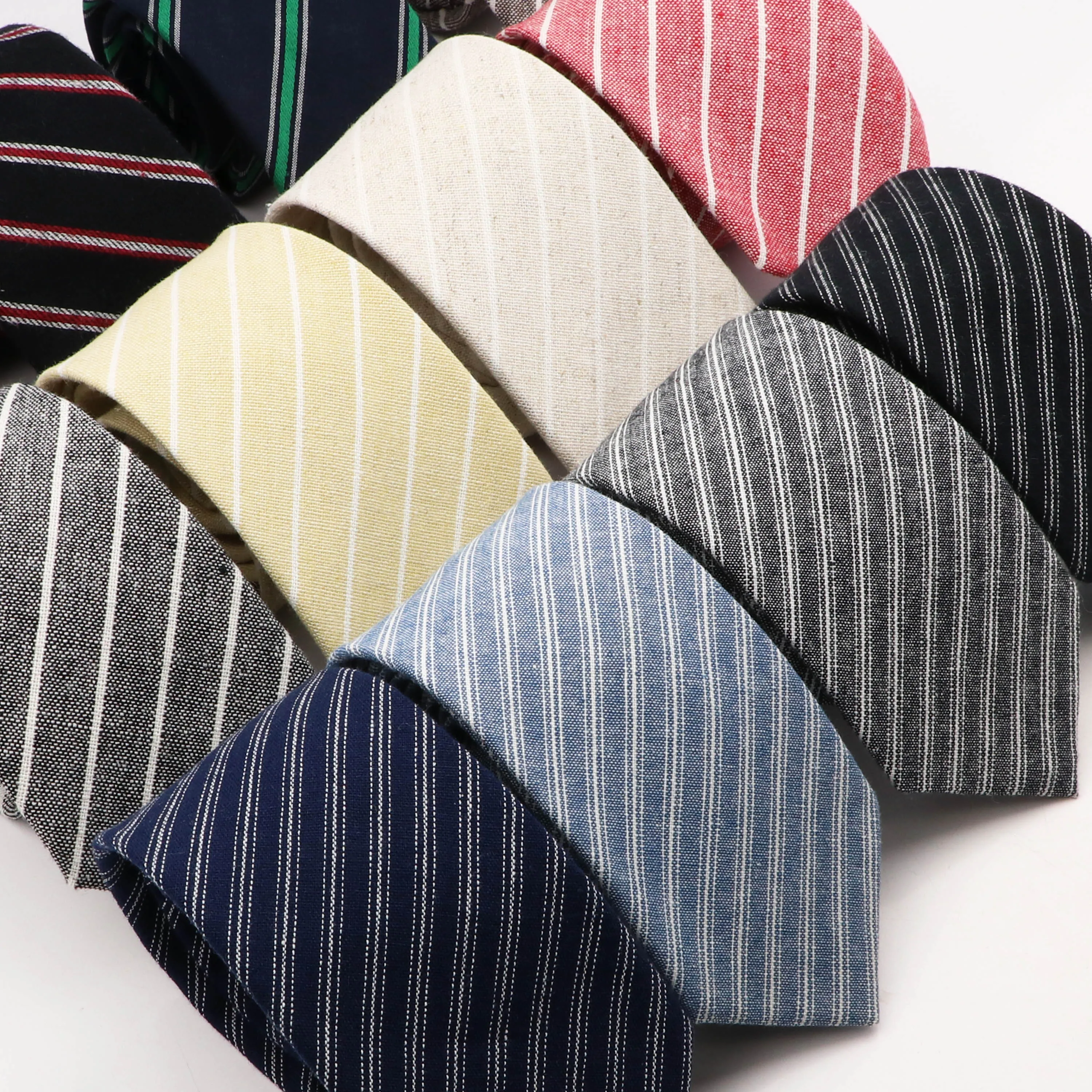 Original High Quality Striped Handmade Cotton Ties Men Necktie Grey Black Khaki Narrow Collar Slim Casual Tie Accessories Gift
Original High Quality Striped Handmade Cotton Ties Men Necktie Grey Black Khaki Narrow Collar Slim Casual Tie Accessories Gift