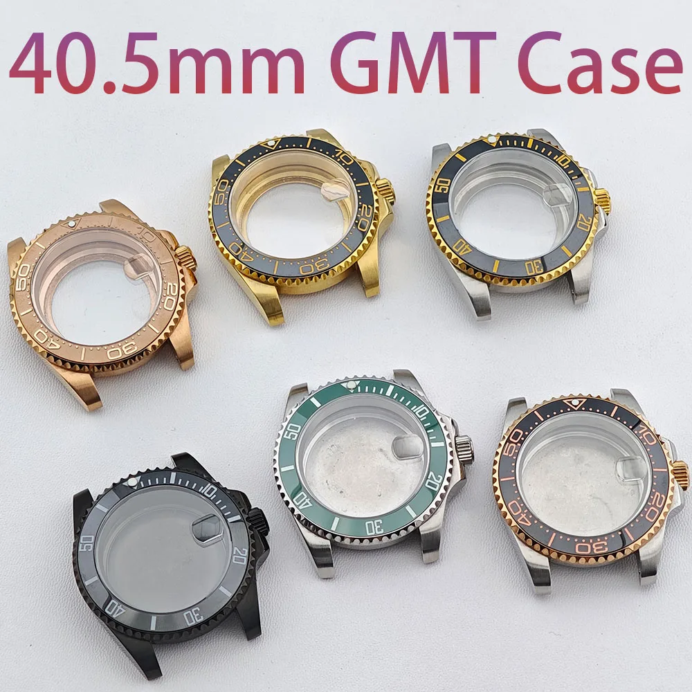 40.5mm GMT Case Watch Men's Silvery / Black Steel Case FIT NH34 NH35 NH36 Movement Case For Sapphire Glass Watch Box 28.5 Dial
40.5mm GMT Case Watch Men's Silvery / Black Steel Case FIT NH34 NH35 NH36 Movement Case For Sapphire Glass Watch Box 28.5 Dial
