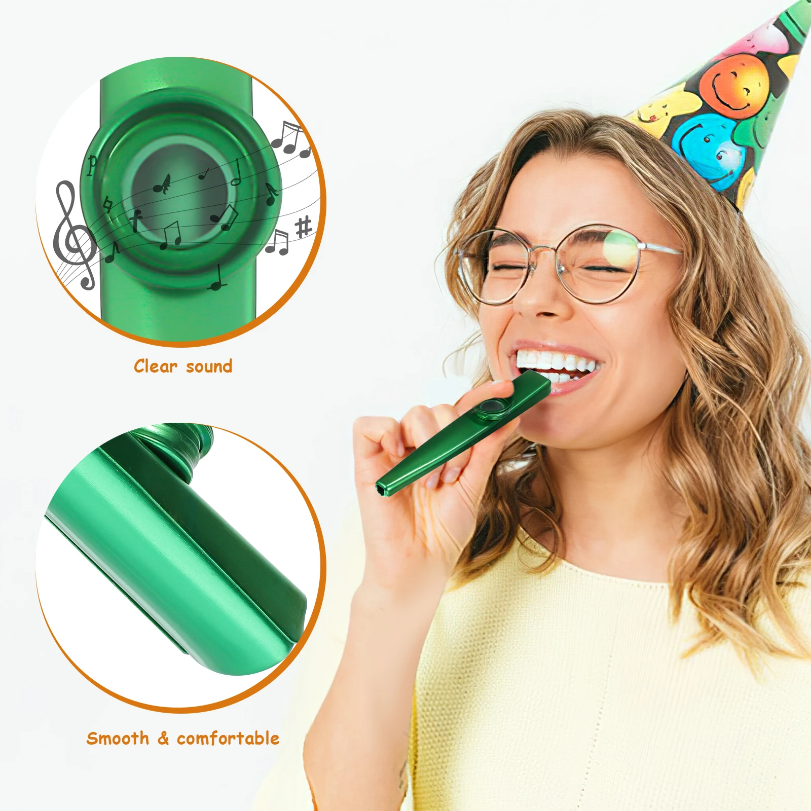 12 pcs 12 Metal Kazoo Musical Instruments Set Smooth Texture Lightweight Compact Beginner Practice Performance Kazoos
12 pcs 12 Metal Kazoo Musical Instruments Set Smooth Texture Lightweight Compact Beginner Practice Performance Kazoos