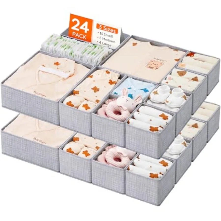 Nursery Drawer Organizer for Clothes Pack Certified Child-safe Dresser Drawer Divider Storage Bins Foldable Clothing Storage Ba
Nursery Drawer Organizer for Clothes Pack Certified Child-safe Dresser Drawer Divider Storage Bins Foldable Clothing Storage Ba