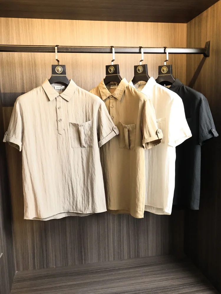 Retro Men's Short Sleeve Shirt Lenzing Lyocell Blend Lin Mixed Fashionable Breathable Comfortable Collared Summer Shirt
Retro Men's Short Sleeve Shirt Lenzing Lyocell Blend Lin Mixed Fashionable Breathable Comfortable Collared Summer Shirt