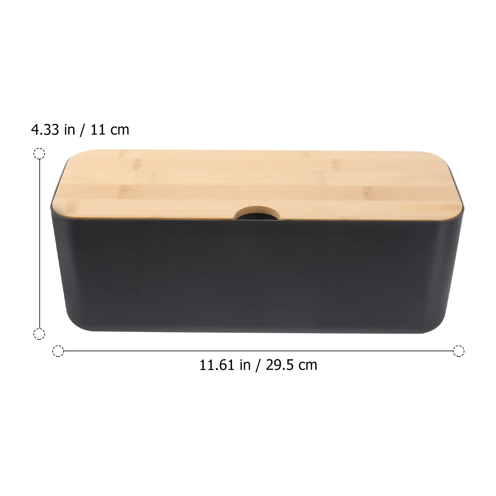 Power Cable Storage Box Black Plastic Cord Organizer With Wooden Cover Large Capacity For Home Office Cable Management Household 
Power Cable Storage Box Black Plastic Cord Organizer With Wooden Cover Large Capacity For Home Office Cable Management Household