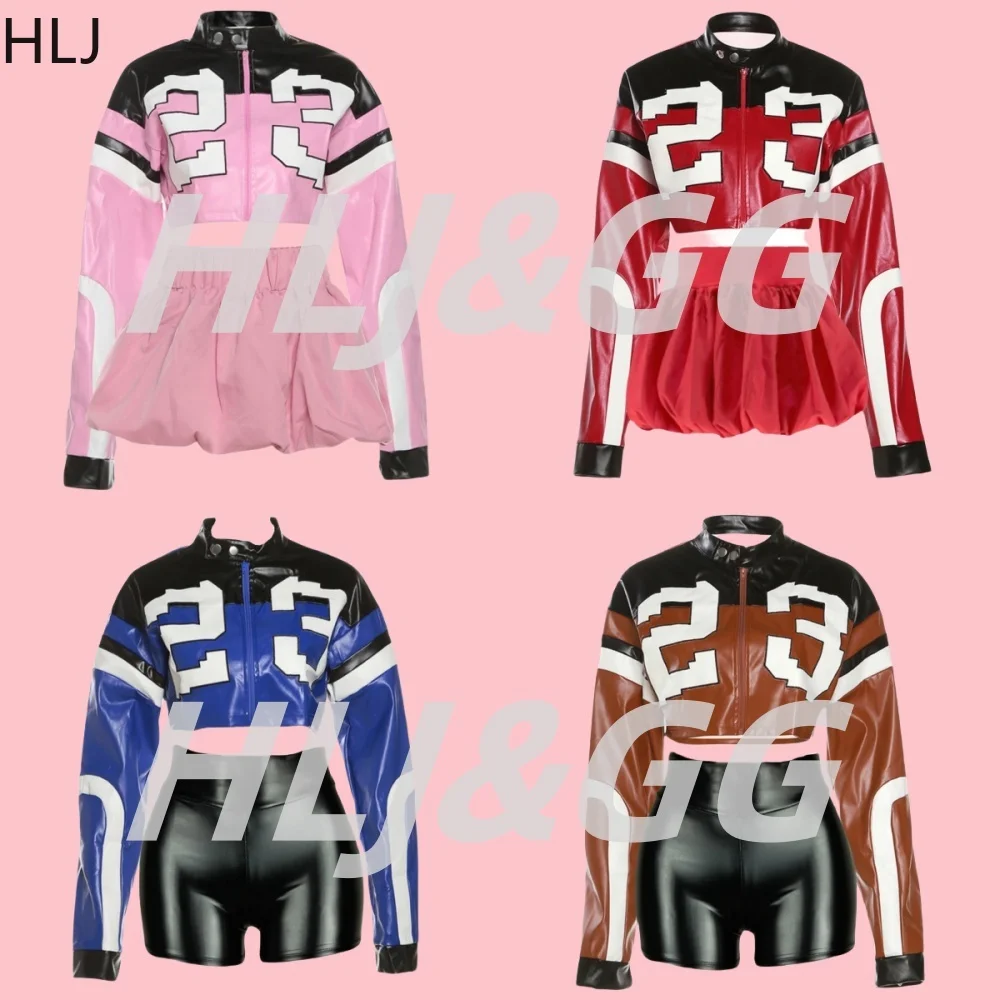 HLJ Y2K Fashion Cool Girl Leather Jacket Two Piece Sets Women Zip Long Sleeve Crop Top And Bubble Mini Skirts Outfits Streetwear
HLJ Y2K Fashion Cool Girl Leather Jacket Two Piece Sets Women Zip Long Sleeve Crop Top And Bubble Mini Skirts Outfits Streetwear