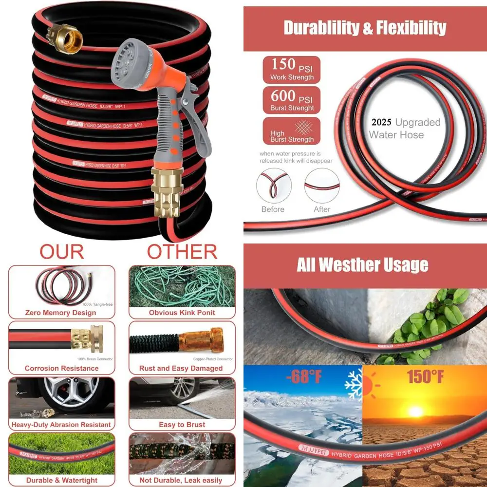 Прочный садовый шланг 100 футов 5/8 для тяжелых условий эксплуатации с латунными фитингами 3/4 для использования на открытом воздухе и большого сада
Прочный садовый шланг 100 футов 5/8 для тяжелых условий эксплуатации с латунными фитингами 3/4 для использования на открытом воздухе и большого сада